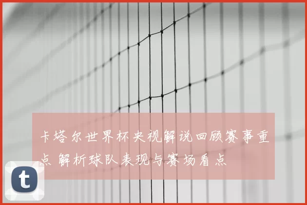 卡塔尔世界杯央视解说回顾赛事重点 解析球队表现与赛场看点