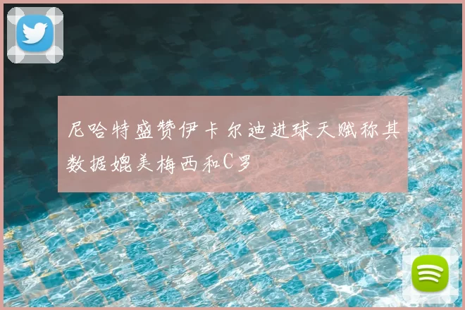 尼哈特盛赞伊卡尔迪进球天赋称其数据媲美梅西和C罗