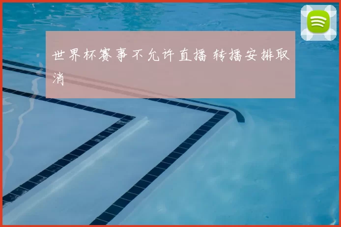 世界杯赛事不允许直播 转播安排取消